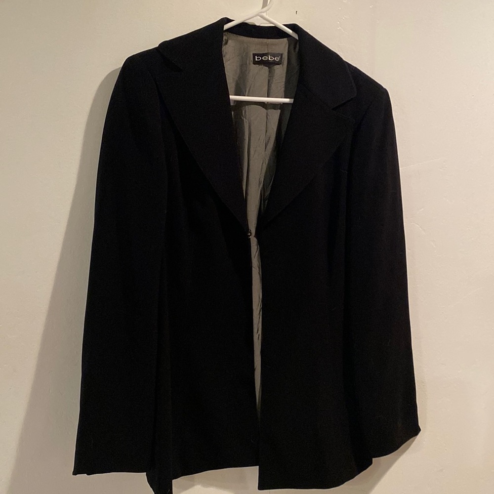 Bebe black blazer with shoulder pads